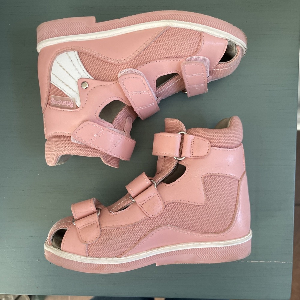 Princepard Kids Orthopedic Sneakers Pink Hook Loop Toddler Shoes EU25 - Picture 7 of 12